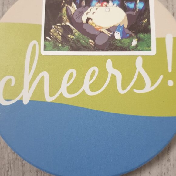 My Neighbor Totoro Studio Ghibli Hand Made Set of 4 Ceramic Coasters Table Decor - Picture 4 of 4